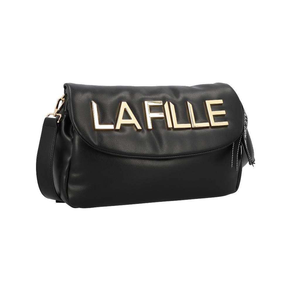 L.Pucci Odette Metal Logo Line Black Qualità Garantita