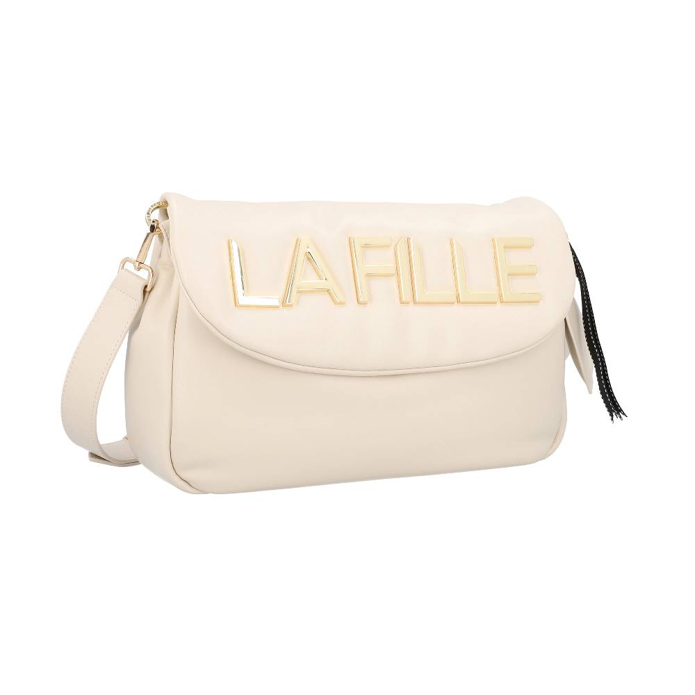 L.Pucci Odette Metal Logo Line Dirty White Negozi Online
