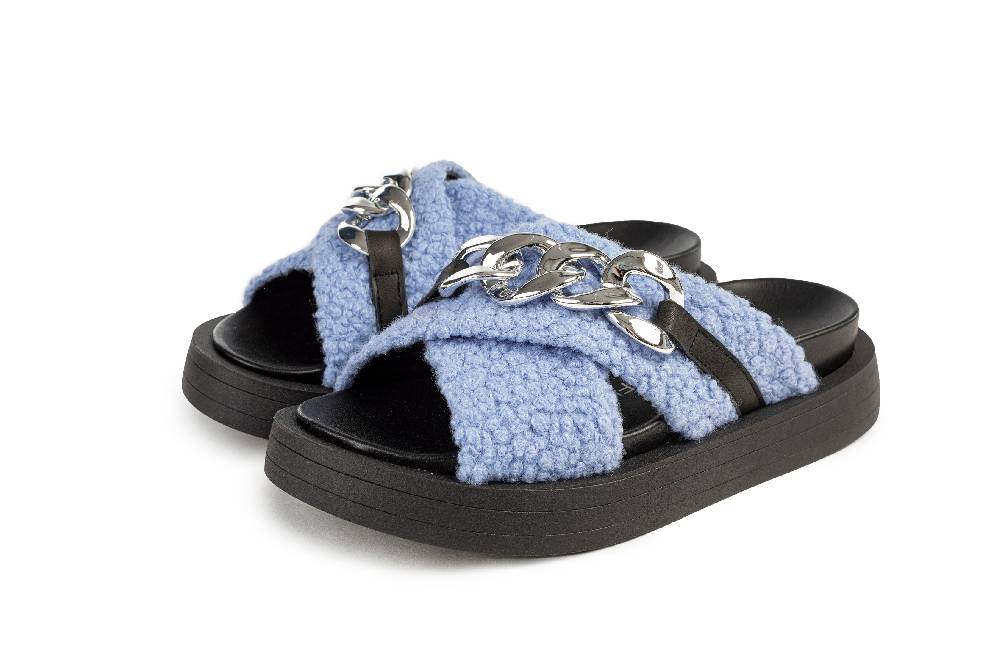 L.Pucci Slipper SA84028MS Light blue Smaltimento dello stoccaggio