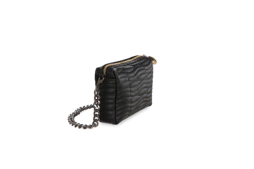 L.Pucci Carmen Small Quilted bicolor Black In Vendita