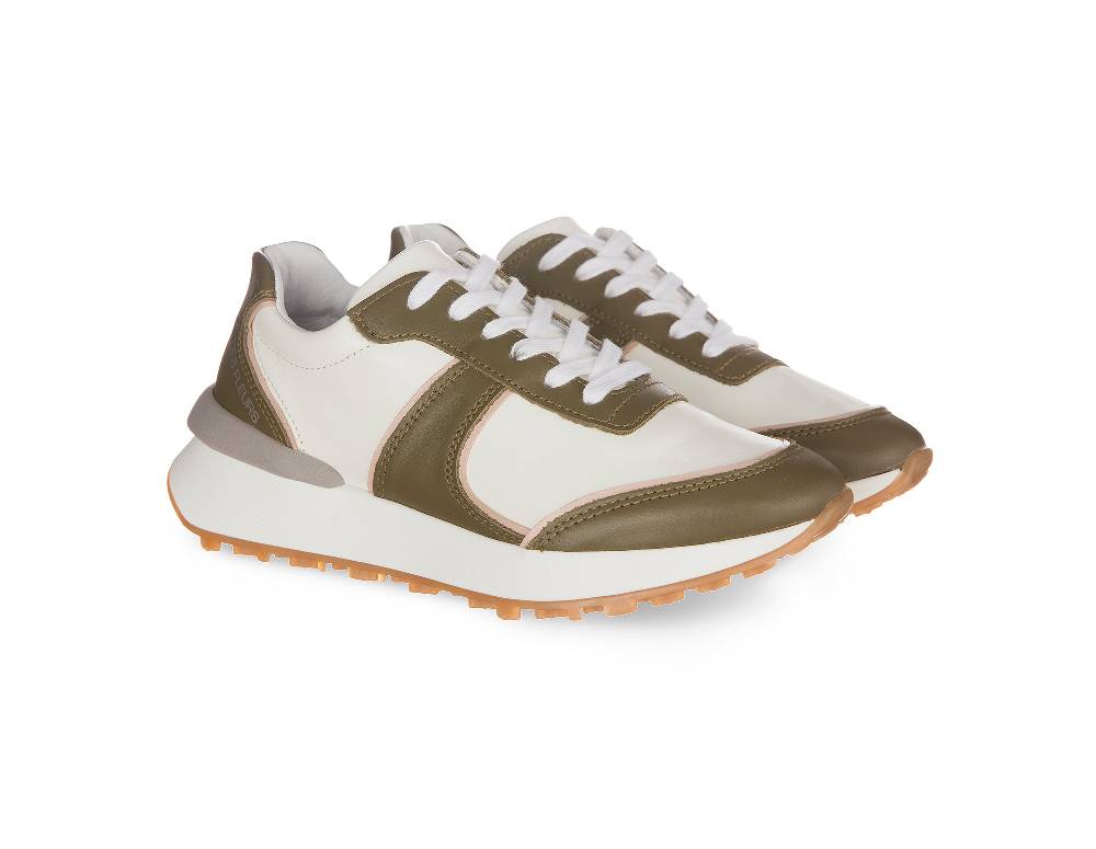 L.Pucci Missouri Leather White-Green Aviation Presa