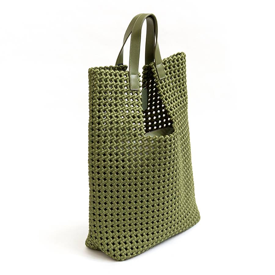 Laura Di Maggio KENDRA – Borsa intrecciata in raso verde Only for today