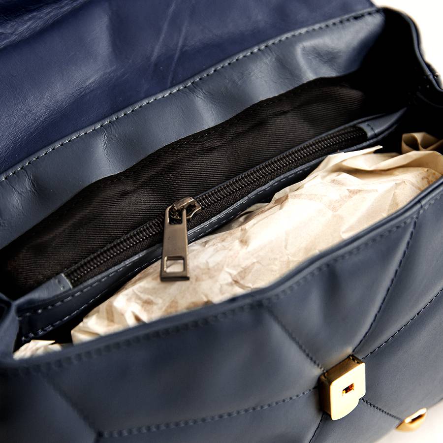 Laura Di Maggio MUSA – borsa in pelle nappa trapuntata con borchie notte Outlet