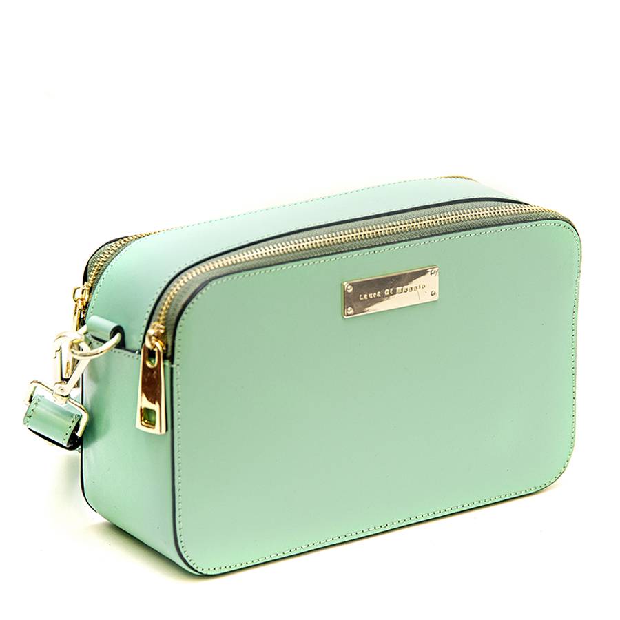 Laura Di Maggio ANDY – Borsa saponetta in pelle turchese Vendite Flash