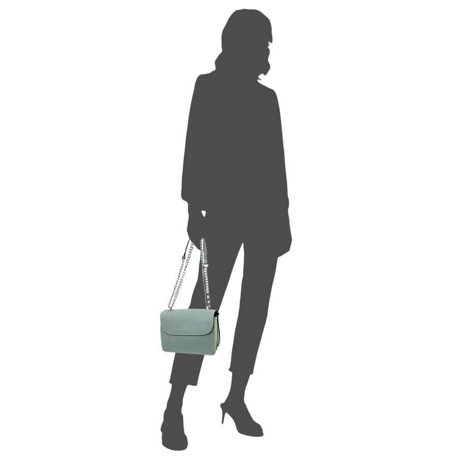 Laura Di Maggio TITTI – Postina a spalla in pelle dollaro menta Negozio