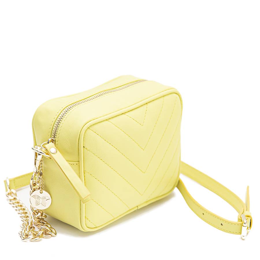 Laura Di Maggio COCCA – Borsa da Sera in Pelle Soft Trapuntato – Lime In Saldo