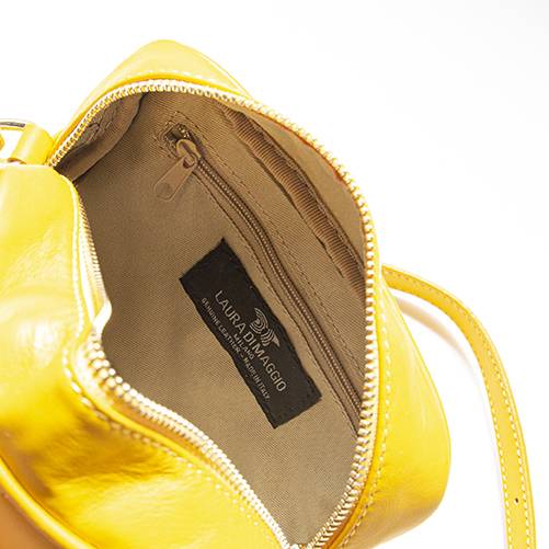 Laura Di Maggio COCCA – Borsa da Sera in Pelle Soft Trapuntato – Senape Nuova