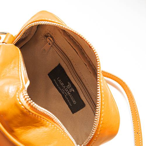 Laura Di Maggio COCCA – Borsa da Sera in Pelle Soft Trapuntato – Arancione Moda