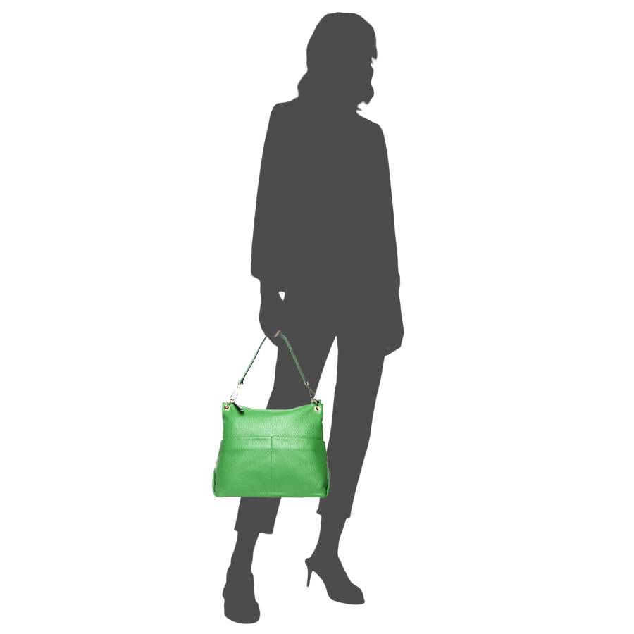 Laura Di Maggio NINA – borsa a spalla in pelle dollaro verde 2025