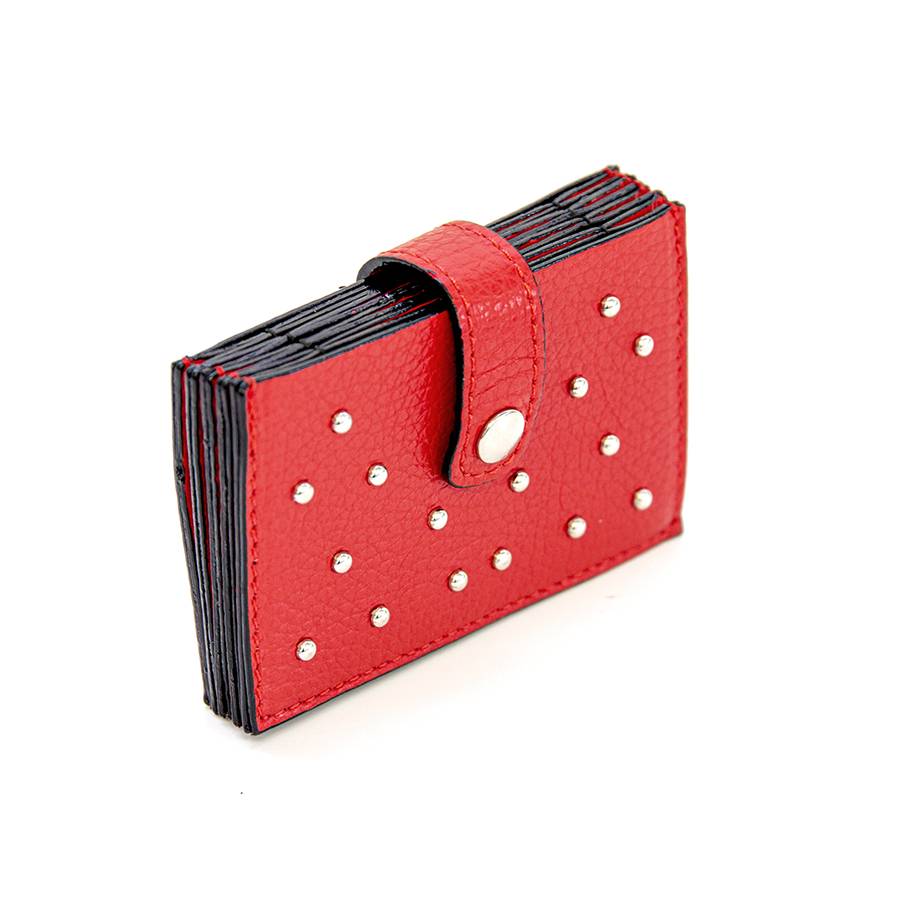 Laura Di Maggio CREDIT CARD – credit card rosso con borchie Economico