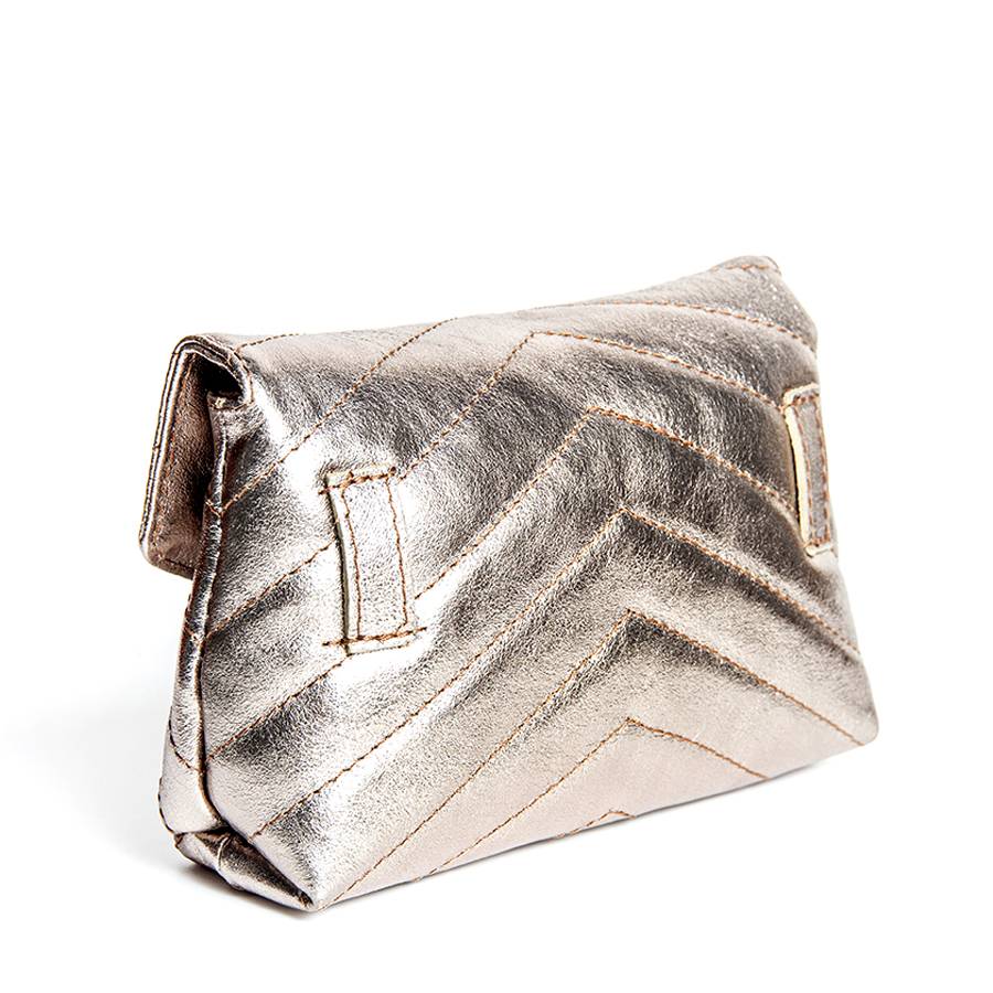 Laura Di Maggio VEGA – marsupio laminato a trapunta bronzo Vendite Flash