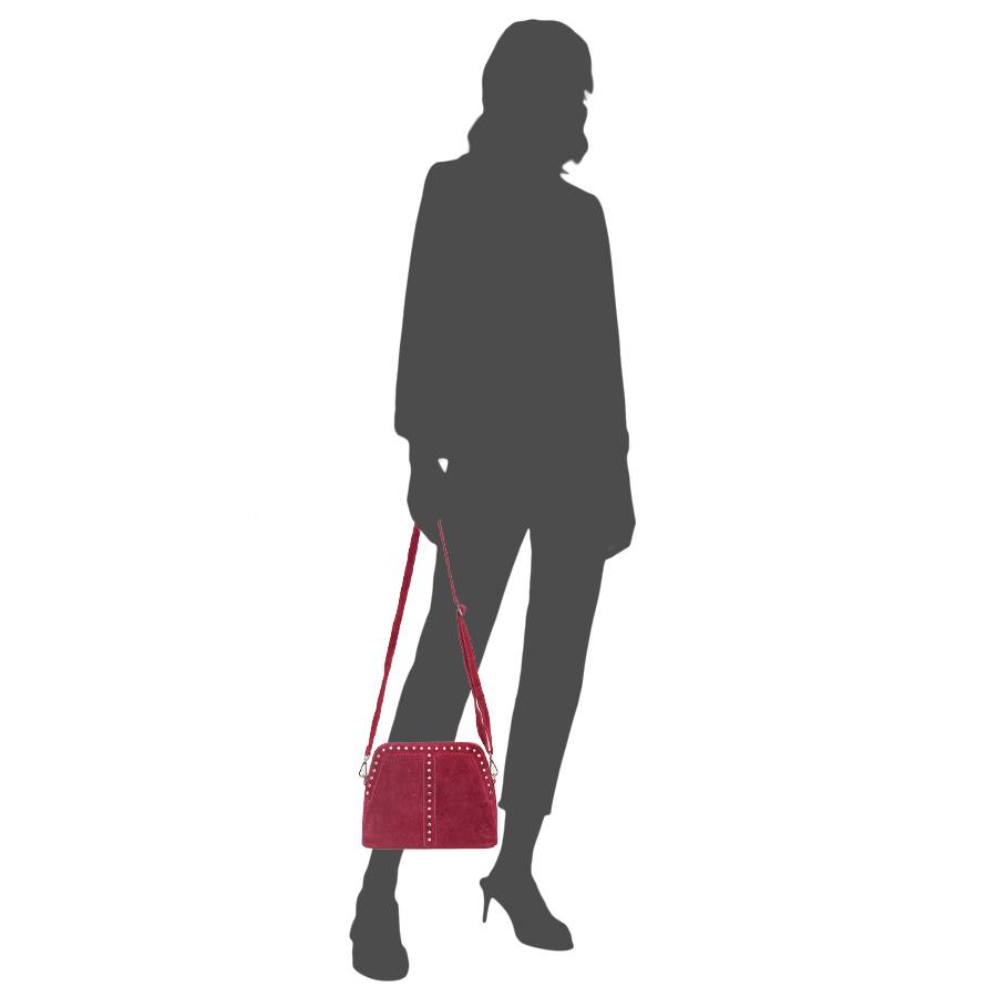 Laura Di Maggio DOROTEA – Borsa in Pelle da Sera – Camoscio Bordeaux Negozio
