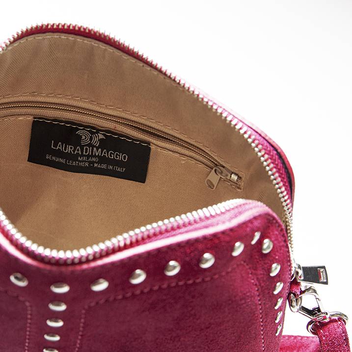 Laura Di Maggio DOROTEA – Borsa in Pelle da Sera – Camoscio Bordeaux Negozio