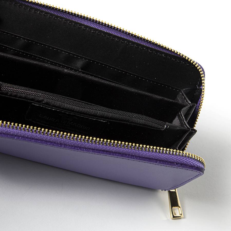 Laura Di Maggio ELEGANT – portafoglio in pelle elegant viola Qualità