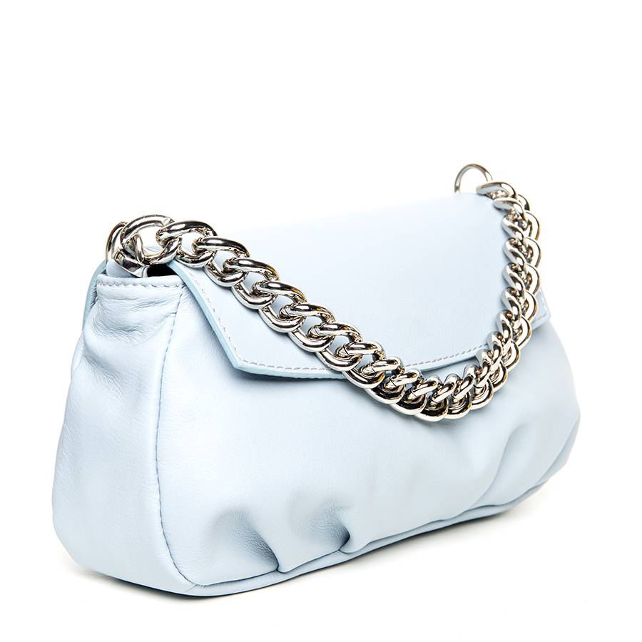 Laura Di Maggio BONBON – Borsa da sera in pelle soft azzurra Offerta