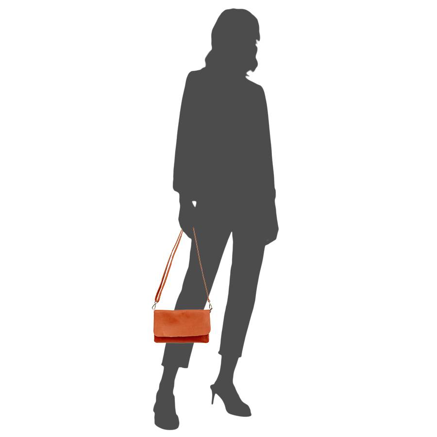 Laura Di Maggio CLAIRE – pochette sottile arancio in pelle dollaro In Saldo