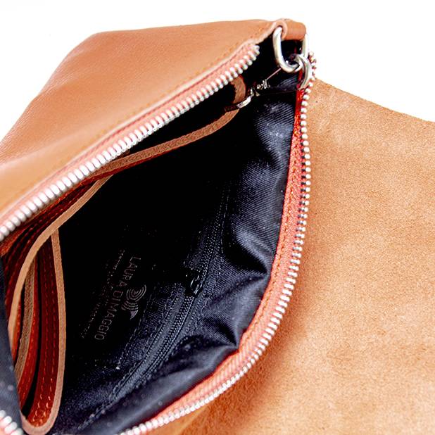 Laura Di Maggio CLAIRE – pochette sottile arancio in pelle dollaro In Saldo
