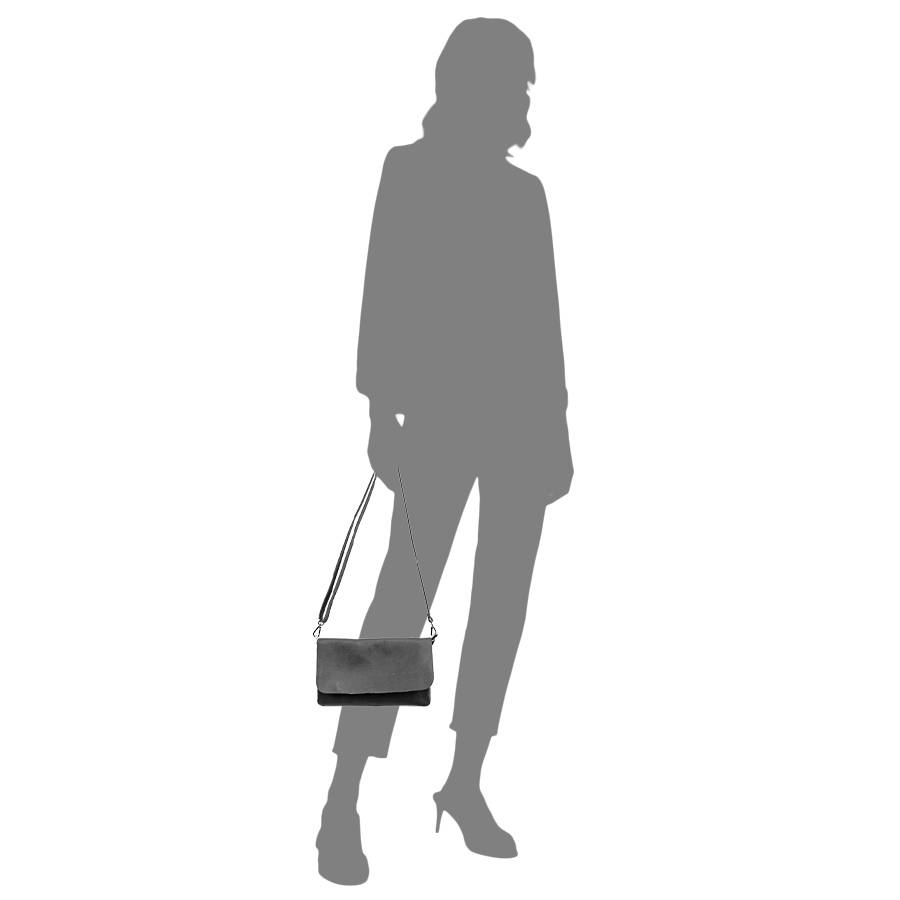 Laura Di Maggio CLAIRE – pochette sottile nera in pelle dollaro Nuova