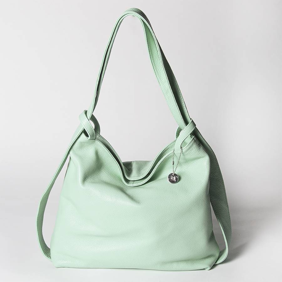 Laura Di Maggio VENICE – Zaino/borsa in pelle dollaro menta 2025