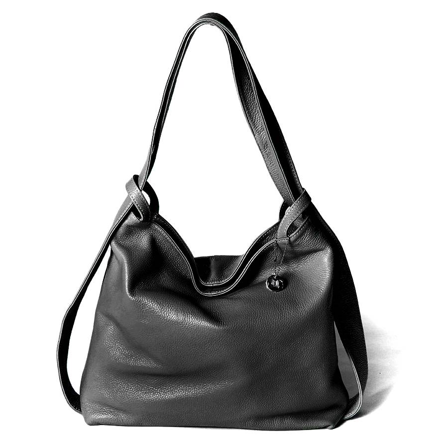 Laura Di Maggio VENICE – Zaino/borsa in pelle dollaro nero Nuovo
