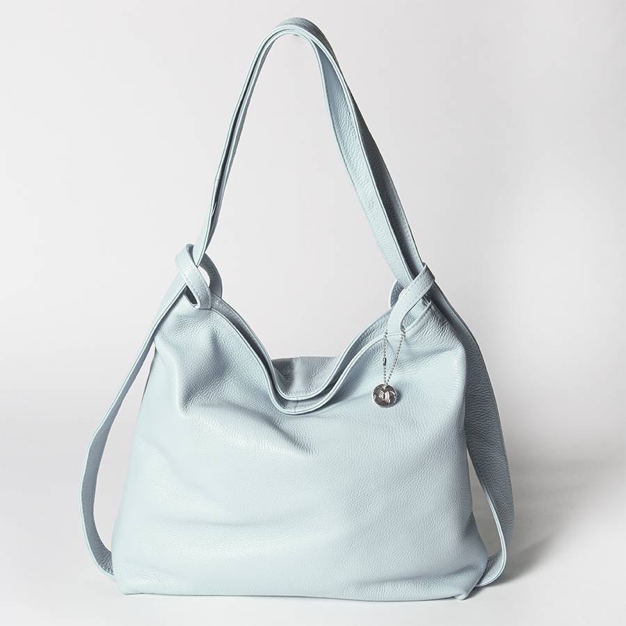 Laura Di Maggio VENICE – Zaino/borsa in pelle dollaro azzurro Promozione