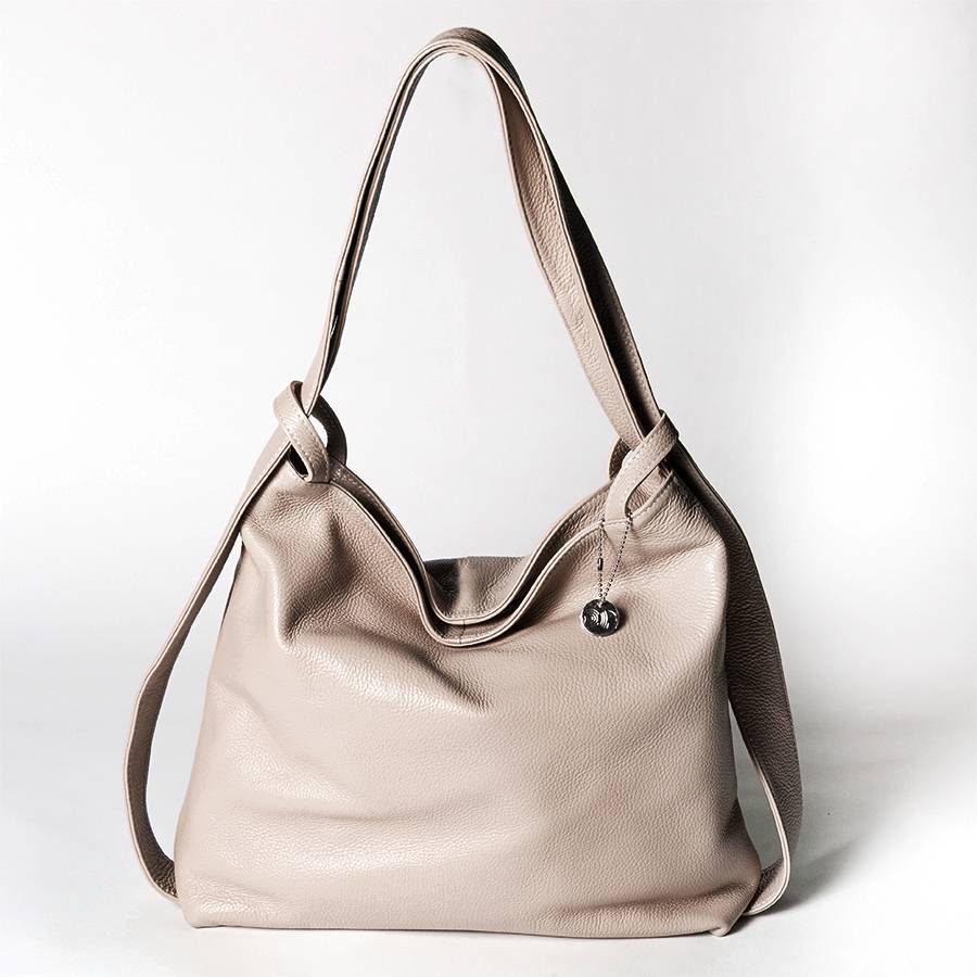 Laura Di Maggio VENICE – Zaino/borsa in pelle dollaro rosa Spedizione Gratuita