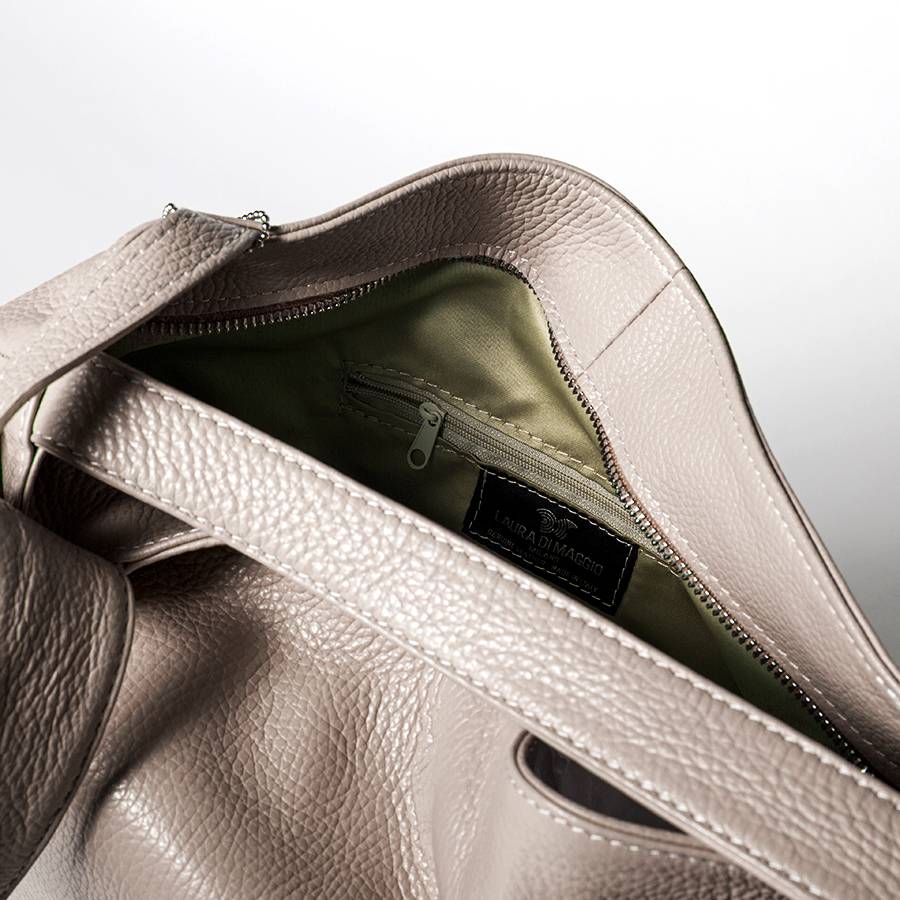 Laura Di Maggio VENICE – Zaino/borsa in pelle dollaro rosa Spedizione Gratuita