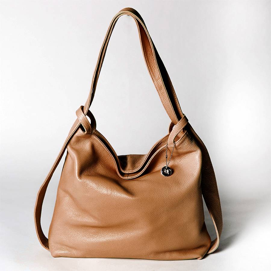 Laura Di Maggio VENICE – Zaino/borsa in pelle dollaro cuoio Pezzi Unici