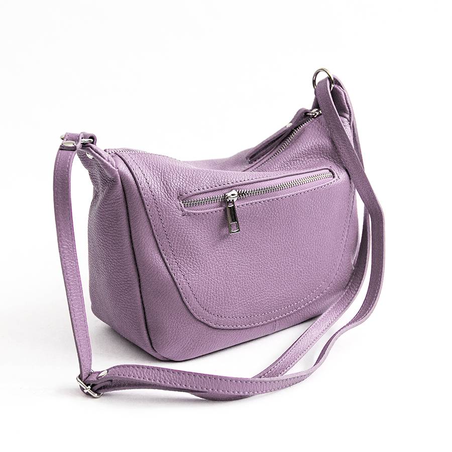 Laura Di Maggio FABIA – Sacca a tracolla in pelle lilla Ritorno libero