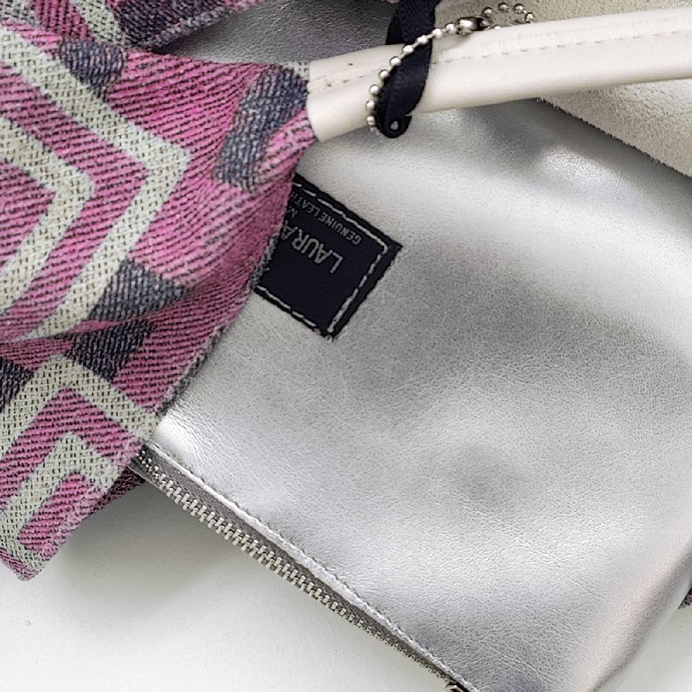 Laura Di Maggio FANTASY MAXI – Sacca in tessuto stampato rosa Offerta