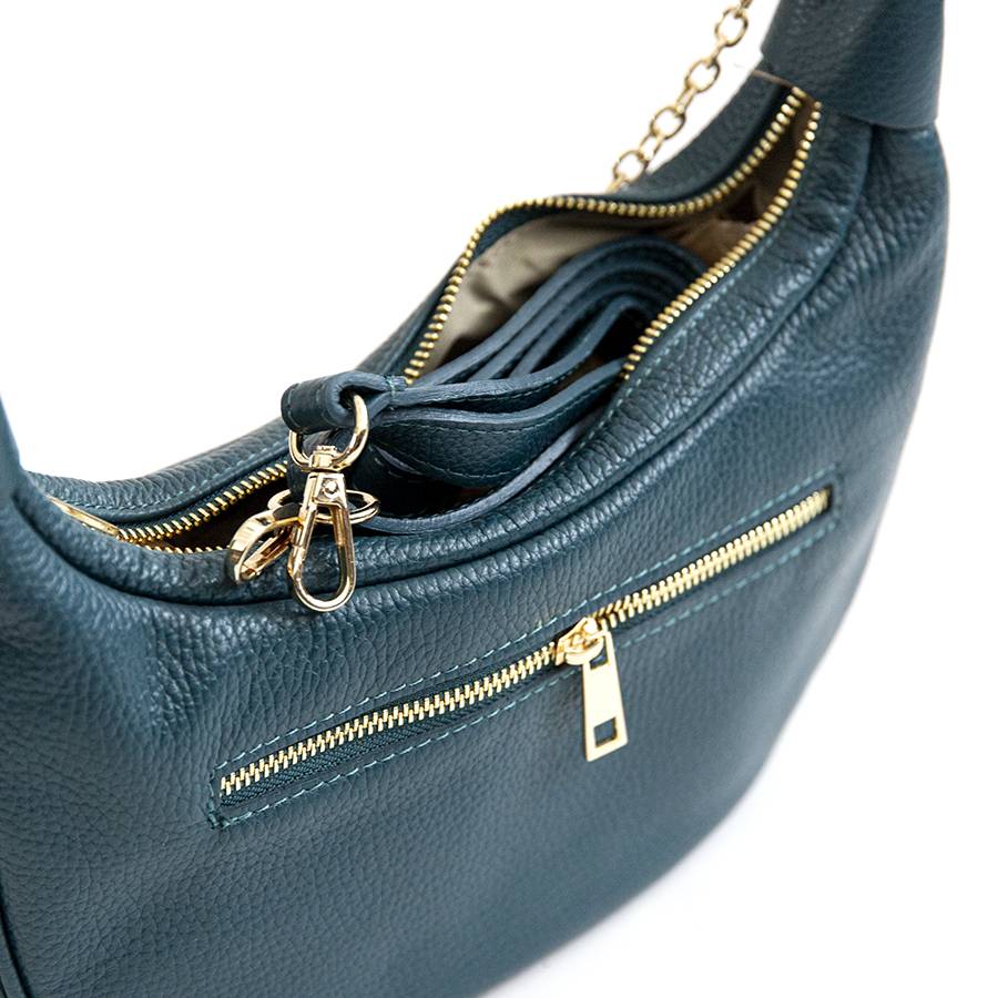 Laura Di Maggio MOON – Borsa a spalla in pelle petrolio Negozio