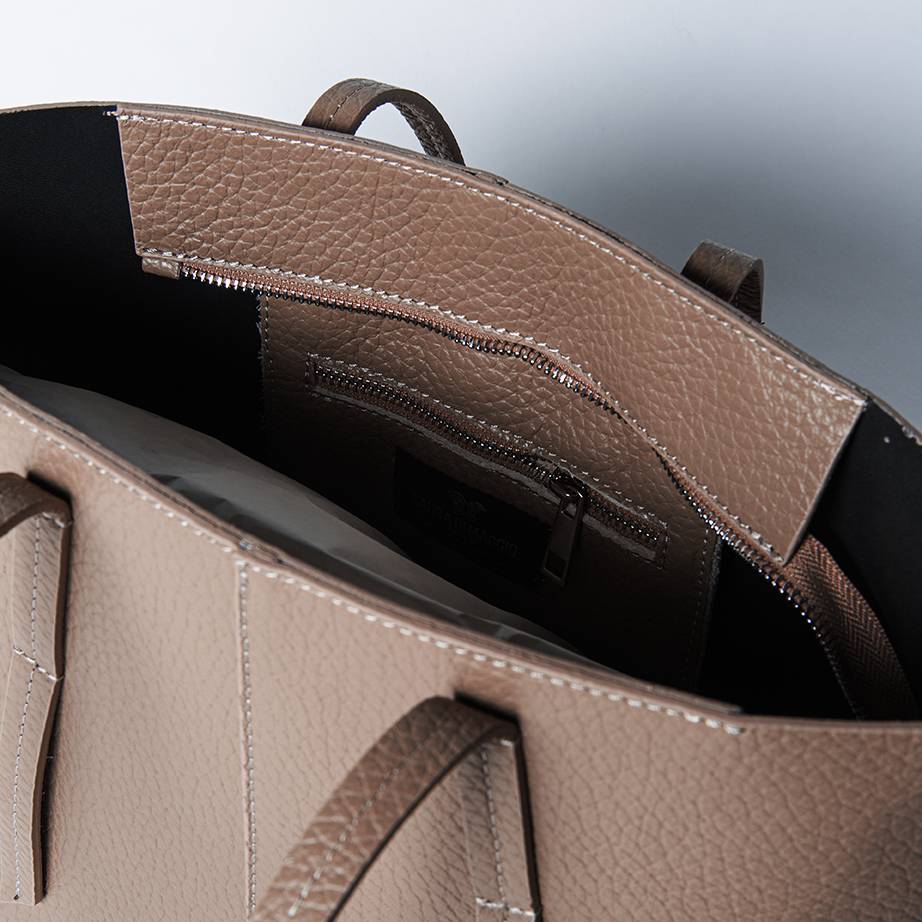 Laura Di Maggio MARGÒ Small – Shopper in pelle dollaro color bruciato Italy