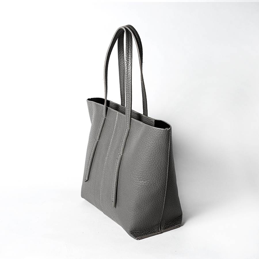 Laura Di Maggio MARGÒ Small – Shopper in pelle dollaro grigia Vendita