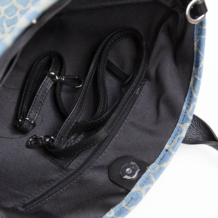 Laura Di Maggio JENNY – Borsa in camoscio stampa giraffa avio Prezzo Ridotto