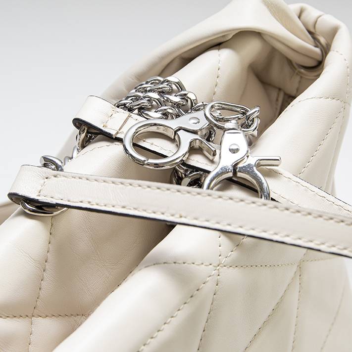 Laura Di Maggio RITA – borsa in pelle soft trapuntato latte Convenienza