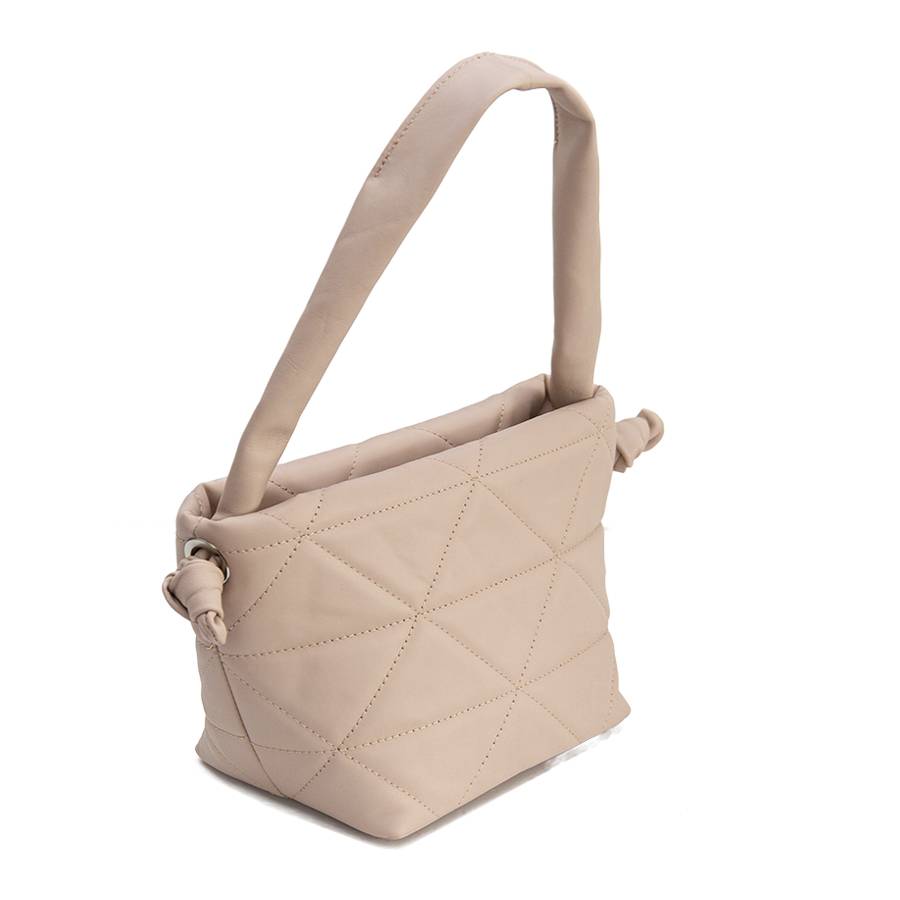 Laura Di Maggio RITA – borsa in pelle soft trapuntato cipria Novità
