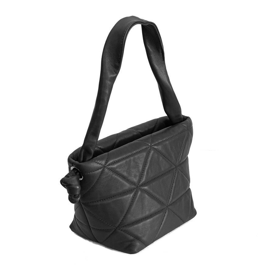 Laura Di Maggio RITA – borsa in pelle soft trapuntato nero Presa