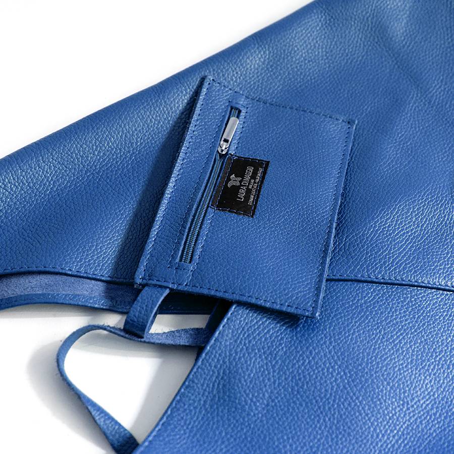 Laura Di Maggio LINA – Maxi sacca in pelle blu Hotsell