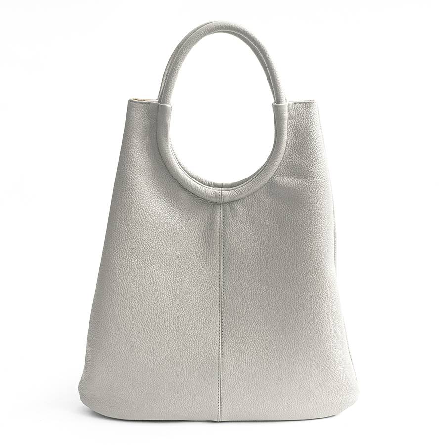 Laura Di Maggio INDIA – Maxi borsa con manico tondo in pelle latte Negozio