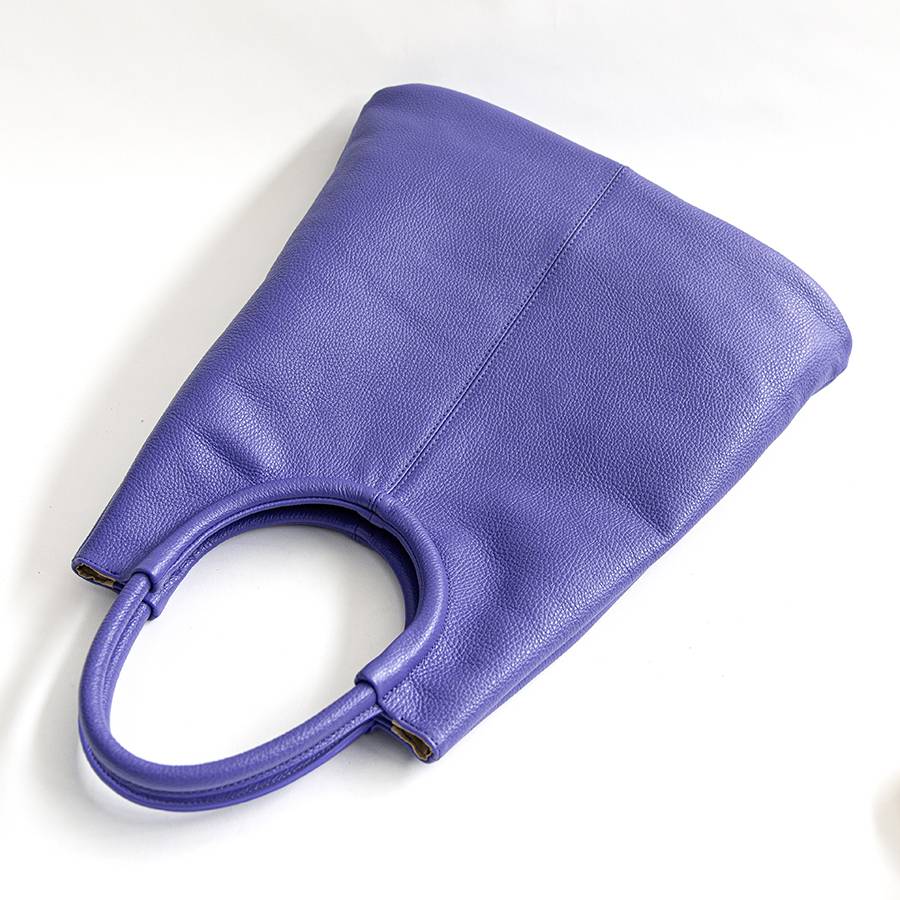Laura Di Maggio INDIA – Maxi borsa con manico tondo in pelle glicine In Saldo