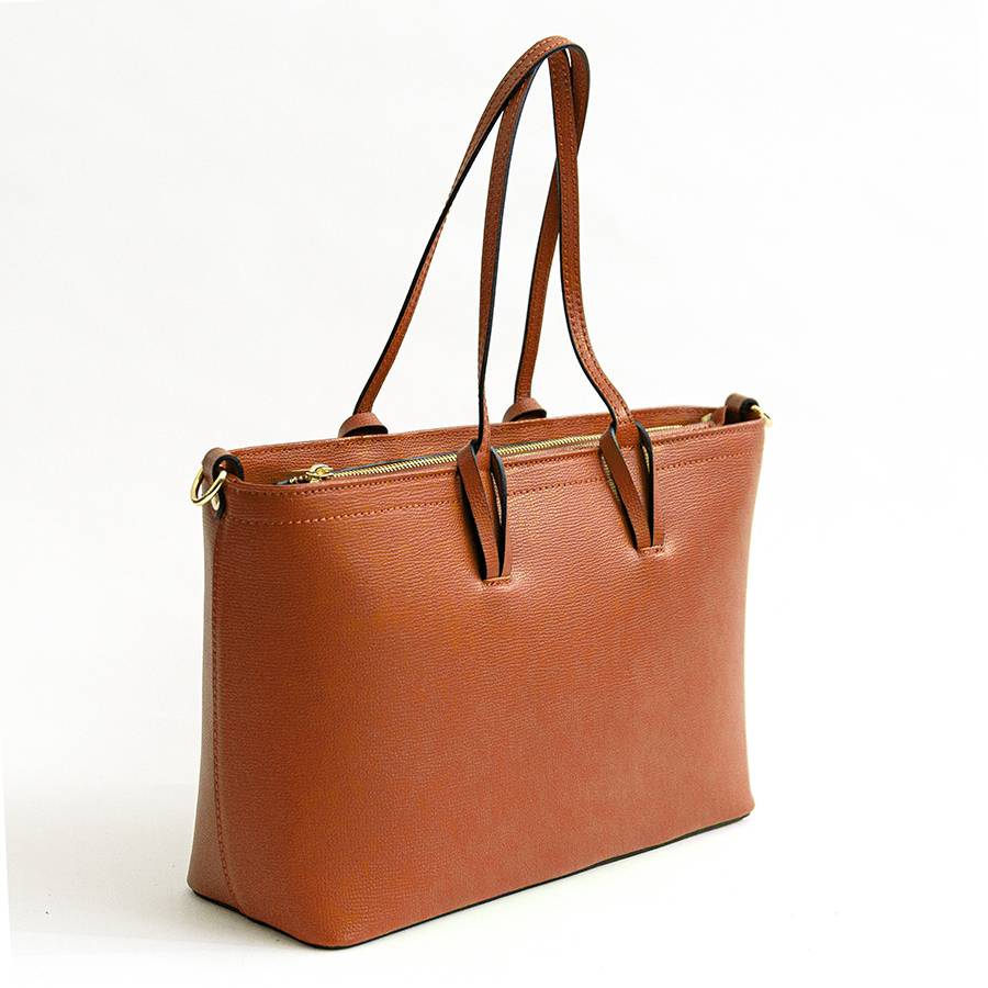 Laura Di Maggio NIKITA – Shopping in pelle saffiano mattone 2025