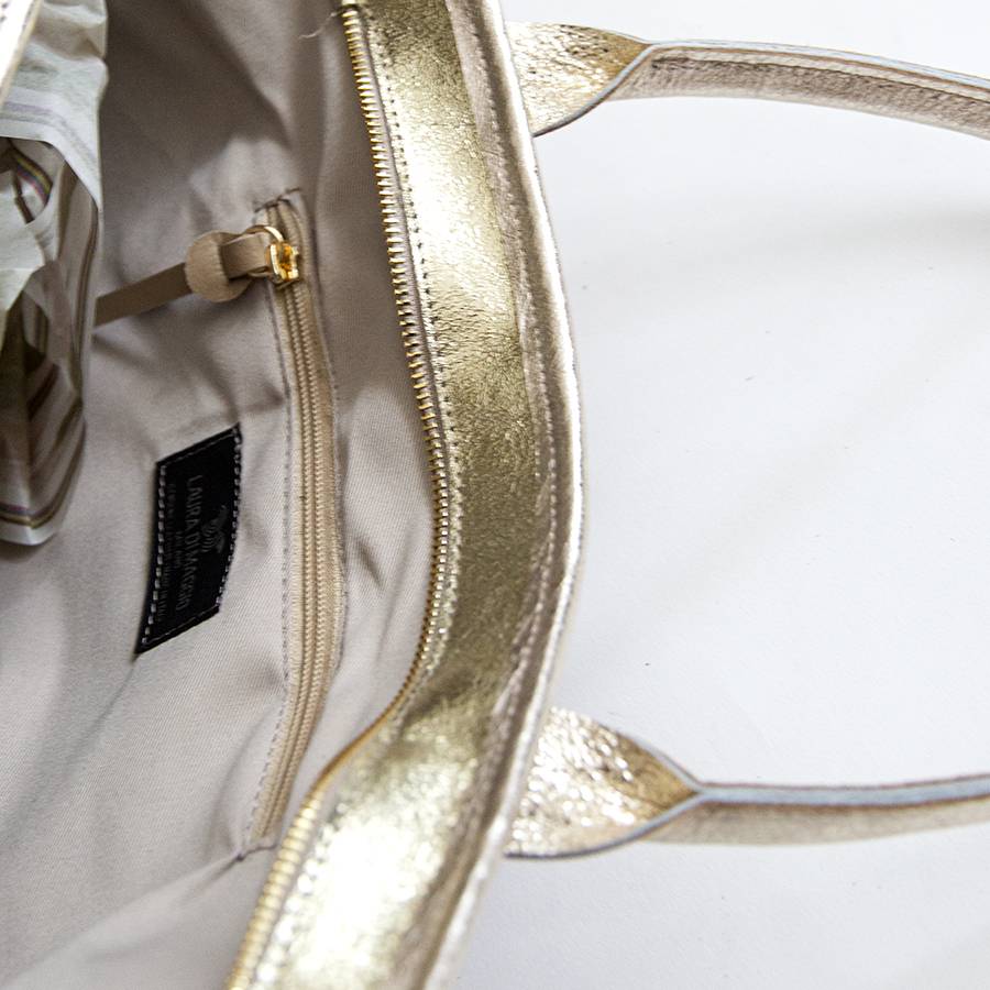 Laura Di Maggio ALTEA – shopping in pelle stampa chiodo bronzo Economico