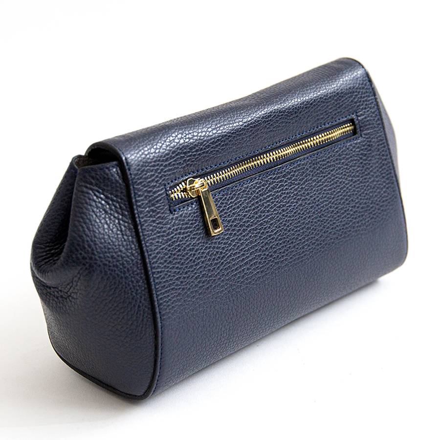 Laura Di Maggio CRETA – baguette con tracolla nastro blu notte In Vendita