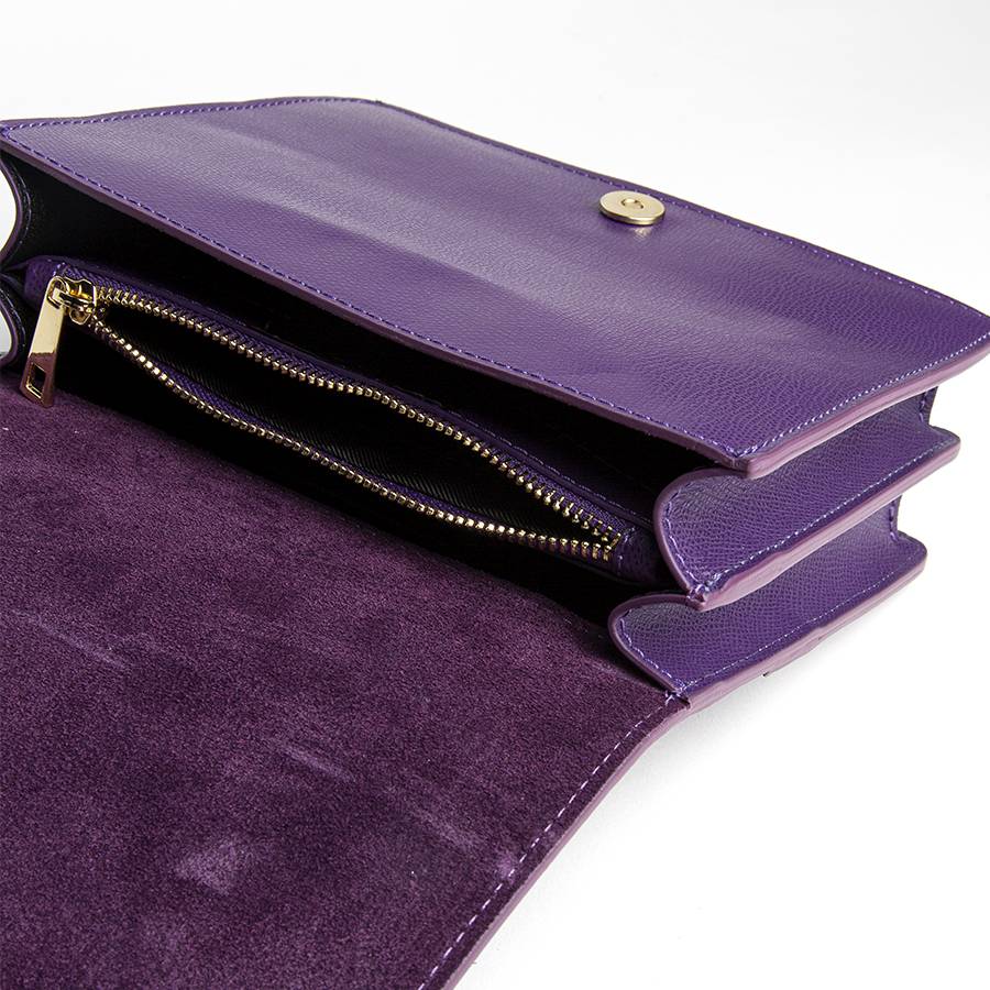 Laura Di Maggio LEA – Postina in pelle saffiano viola Italy