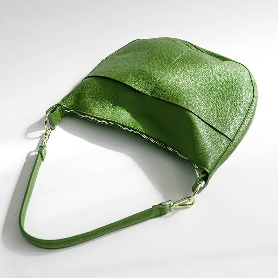 Laura Di Maggio LOREN – Sacca con tasche in pelle verde aloe Vendita