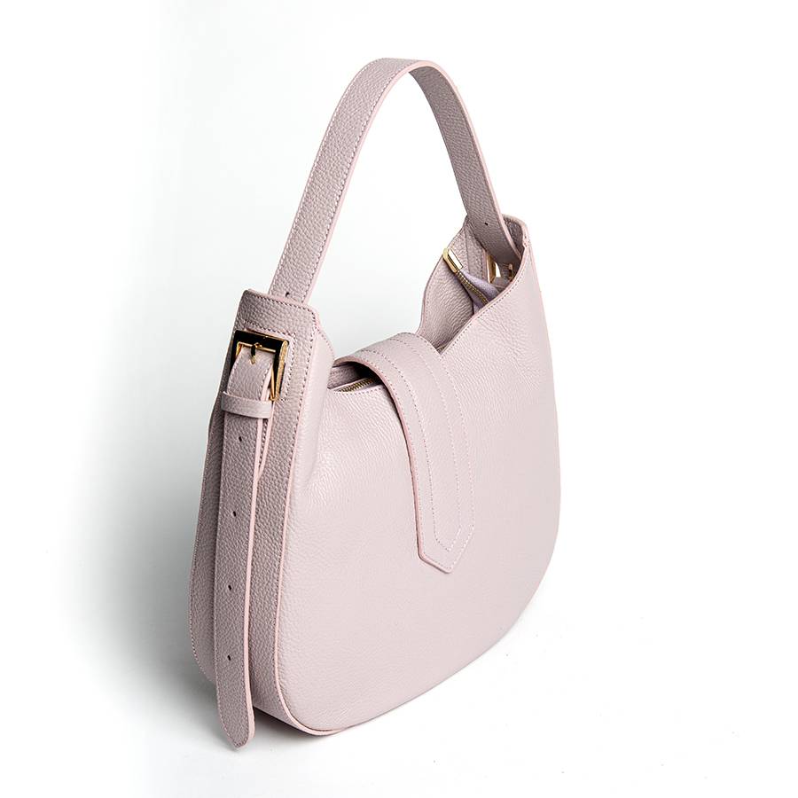 Laura Di Maggio JASMINE – Hobo bag in pelle dollaro orchidea Consegna Veloce