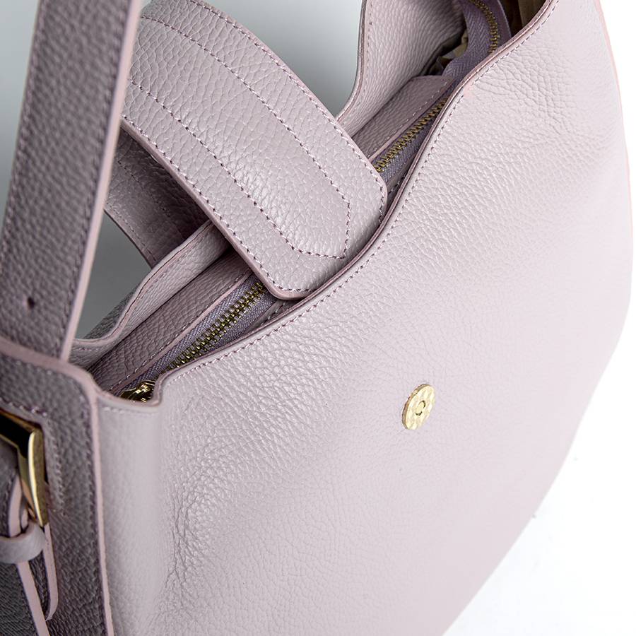 Laura Di Maggio JASMINE – Hobo bag in pelle dollaro orchidea Consegna Veloce