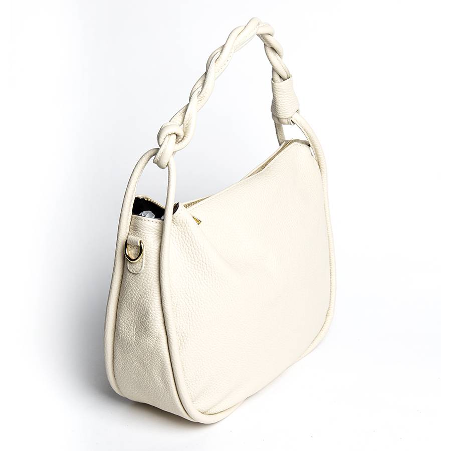 Laura Di Maggio JULES – Sacca in pelle con manico intrecciato panna Shopping Online