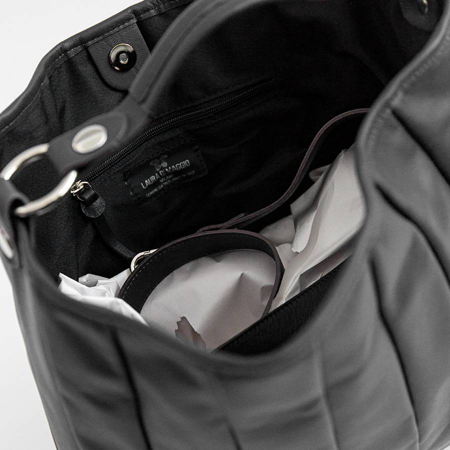 Laura Di Maggio TESSA SMALL – Sacca in pelle nappa trapuntata nera Convenienza