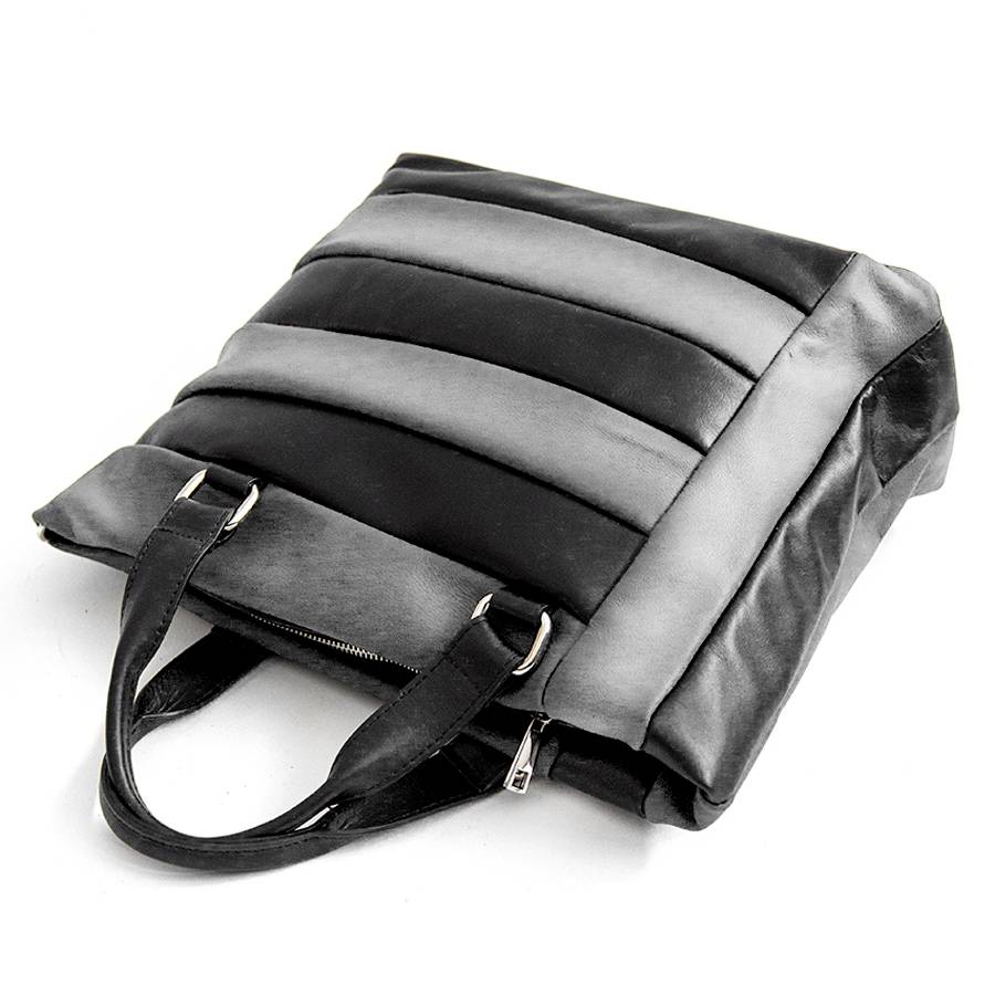 Laura Di Maggio TESSA TOTE – borsa in pelle nappa trapuntata grigia Novità